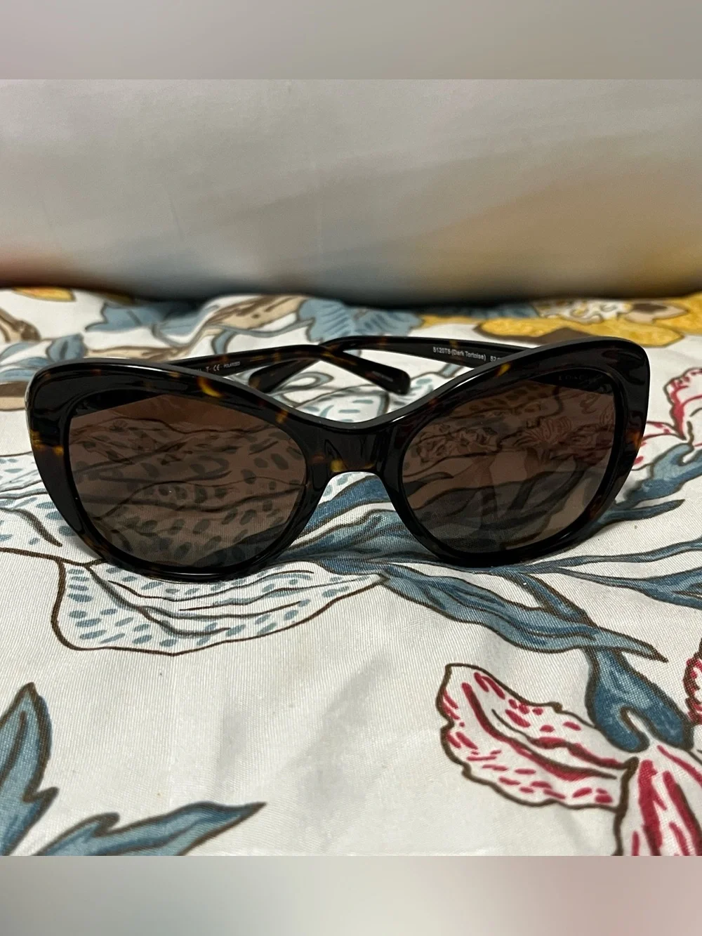 Coach Women’s Brown Tortoiseshell Sunglasses with Case